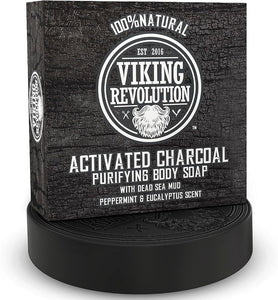Viking Revolution Activated Charcoal Soap - Charcoal - 6 oz Pack - Personal Care