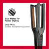 Revlon Double Straight Copper Ceramic Dual Plate Hair Straightener | Faster Styling and Re - Image 3