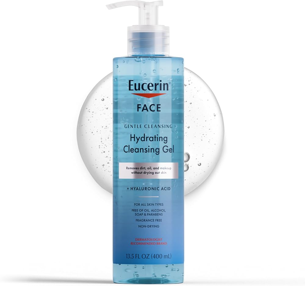 Eucerin Hydrating Gel Cleanser & Makeup Remover, Sensitive Skin, 13.5 Fl Oz - Personal Care