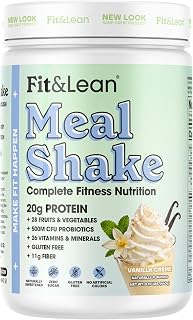 Fit & Lean Meal Replacement Shake, Protein, Fiber, Vanilla Cream, 1lb