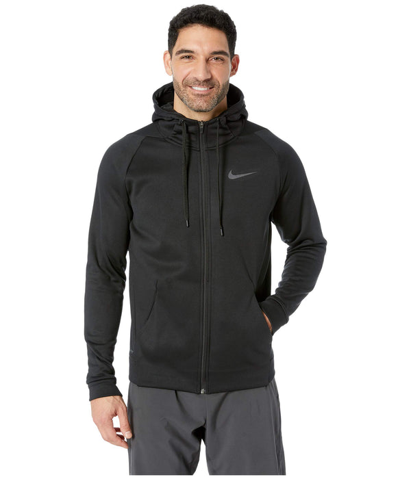 Nike Men's Therma Full-Zip Training Fleece Hoodie Dri-FIT (Black, X-Large)