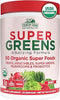 Country Farms Organic Super Greens Powder, Daily Greens Drink Mix with 50 Organic Superfoods, Fruits, Vegetables, Fiber, Mushrooms & Probiotics for Gut Health, Digestion & Energy, Berry Flavor