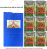 Big Top Deals USA Blue Paper Bag (5.25x3.2x8) with Snaps Veggie Chips Tomato Basil 6-Pack  - Image 2