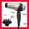 REVLON Turbo Hair Dryer | 1875 Watts of Maximum Shine, Fast Dry (Silver) - Image 5