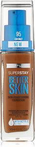 Maybelline New York Superstay Better Skin Foundation, Coconut, 1 Fluid Ounce