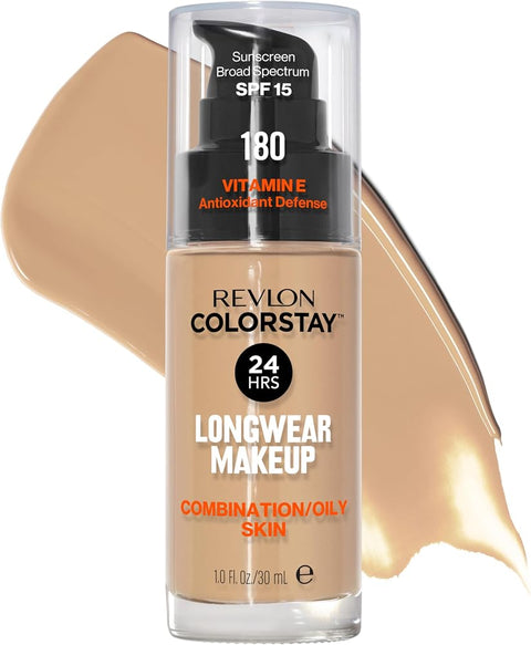 Revlon Colorstay Longwear Makeup Combo/Oily, 180 Sand Beige, 1 fl oz