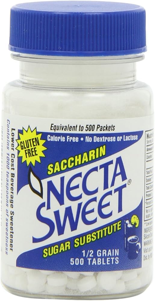 Necta Sweet Sugar Substitute Tablets, 1/2 Grain, 500-Count Bottle (Pack of 12)