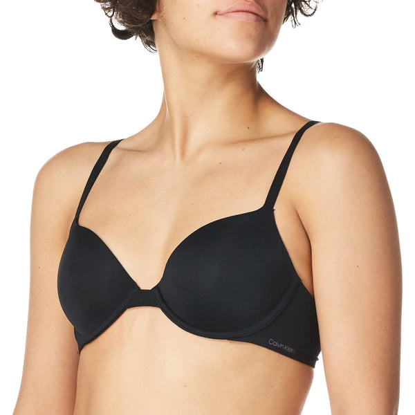 Calvin Klein Women's Perfectly Fit Flex Lightly Lined Demi Bra, Black, 34D2