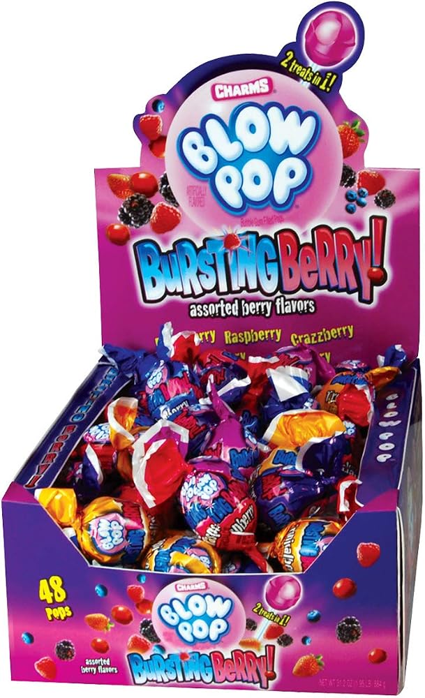 Charms Blow Pops, Bursting Berry, 48-Count Package