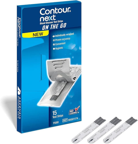Ascensia CONTOUR NEXT Blood Glucose Diabetes Test Strips, 15 Count - Personal Care