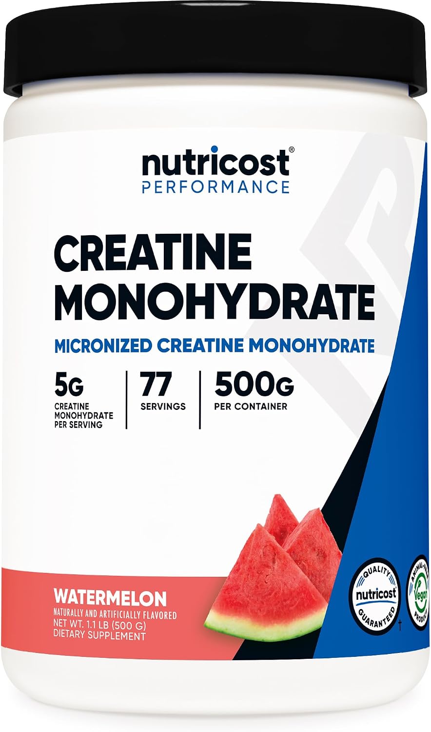 Nutricost Creatine Monohydrate Powder (Watermelon) 500 Gram, Micronized