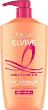 L'Oreal Paris Elvive Dream Lengths Super Detangling Conditioner With Fine Castor Oil and Vitamins B3 and B5 for Long, Damaged Hair, Instantly Detangles To Reduce Breakage With System, 28 Fl Ounce