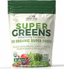 Country Farms Super Greens Natural Flavor, 50 Organic Super Foods, USDA Organic Drink Mix, Fruits, Vegetables, Super Greens, with Fiber, Mushrooms & Probiotics, Supports Energy, 60 Servings, 900g