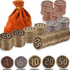 Metal Coins for Board Games, 90 PCS Mixed Set, Game Coins for RPG Tabletop