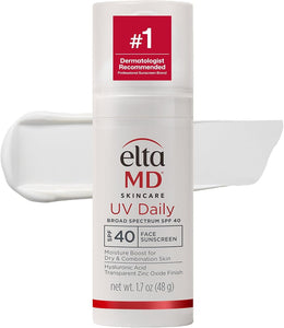 EltaMD UV Daily Untinted Face Sunscreen Moisturizer, SPF 40, 1.7 oz