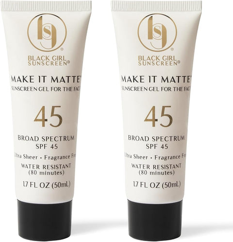 Black GIRL SUNSCREEN Make It Matte SPF 45 Face Sunscreen 2-Pack - Personal Care