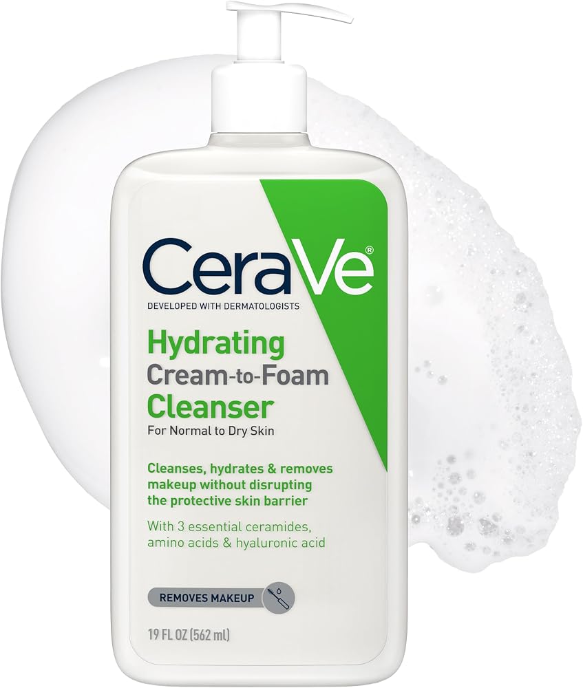 Cerave Hydrating Cream To Foam Cleanser, Gentle Face Cleanser, 19oz - Personal Care