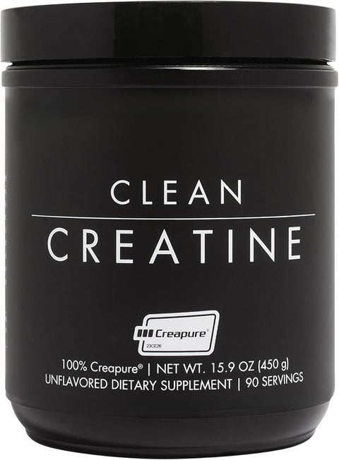 CLEAN Creatine - 100% Creapure® Creatine Monohydrate Powder for Muscle Health, Performance and Cognitive Support | 3rd Party Certified by NSF | 90 Servings | Unflavored | Vegan, Keto, and Gluten-Free