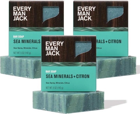Every Man Jack Body Bar Soap for Men, Sea Minerals Citron, 5oz - Personal Care