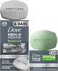 Dove Men+Care Body + Face Bar Pack (6 Large Bars) + Travel-Size Soap Bar – Exfoliating 3-in-1 Charcoal Soap with Clay for Skin Care, Hands & Shaving - Personal Care