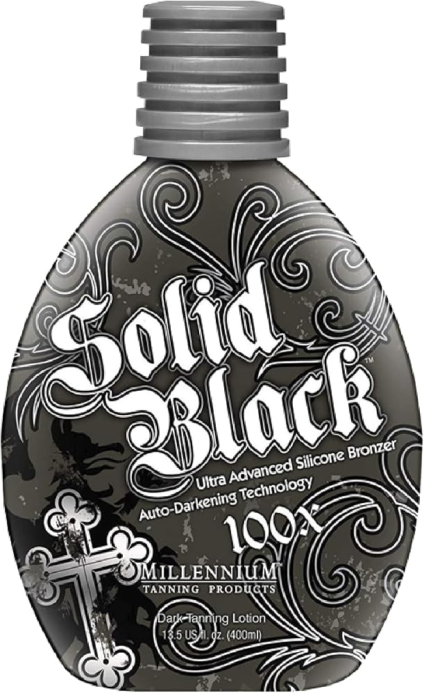 Millenium Tanning New Solid Black Bronzer Tanning Bed Lotion, 100x, 13.5-Ounce