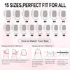 CurvLife Medium Square Press On Nails, Abstract Pop Colorful, Soft Gel - Image 4