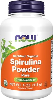 NOW Supplements, Certified Organic, Spirulina Powder, Green Superfood, 4 Oz