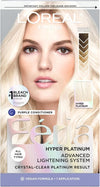 L'Oreal Paris Feria Hyper Platinum Advanced Lightening System Hair Bleach, Lifts Up To 8 Levels, Includes Anti Brass Purple Conditioner, 1 Hair Dye Kit