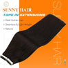 Sunny Hair Tape in Hair Extensions Human Hair Dark Brown 18 inch 20Pcs 50g - Image 3