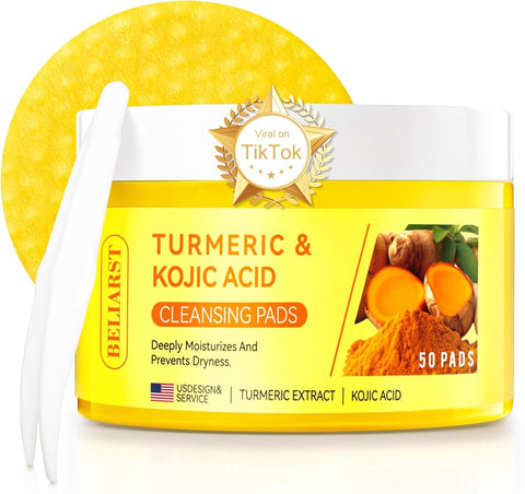 Kojic Acid and Turmeric Face Pads - Dark Spots Brightening & Deep Cleansing - Personal Care