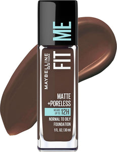 Maybelline New York Fit Me Matte Plus Poreless Foundation, Espresso, 1 Fluid Ounce