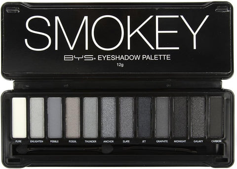 Bys 12 Color Eyeshadow Palette, Nude Smokey, 3 Ounce, 1 Count - Personal Care