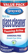 Sprayway Glass Cleaner Foaming Aerosol Spray, 19oz, Pack of 2 | Ammonia-Free, Streakless, Fast-Acting | Cleans & Polishes Glass Surfaces | Fresh Scent, Removes Fingerprints, Dust, Dirt, Smoke Film