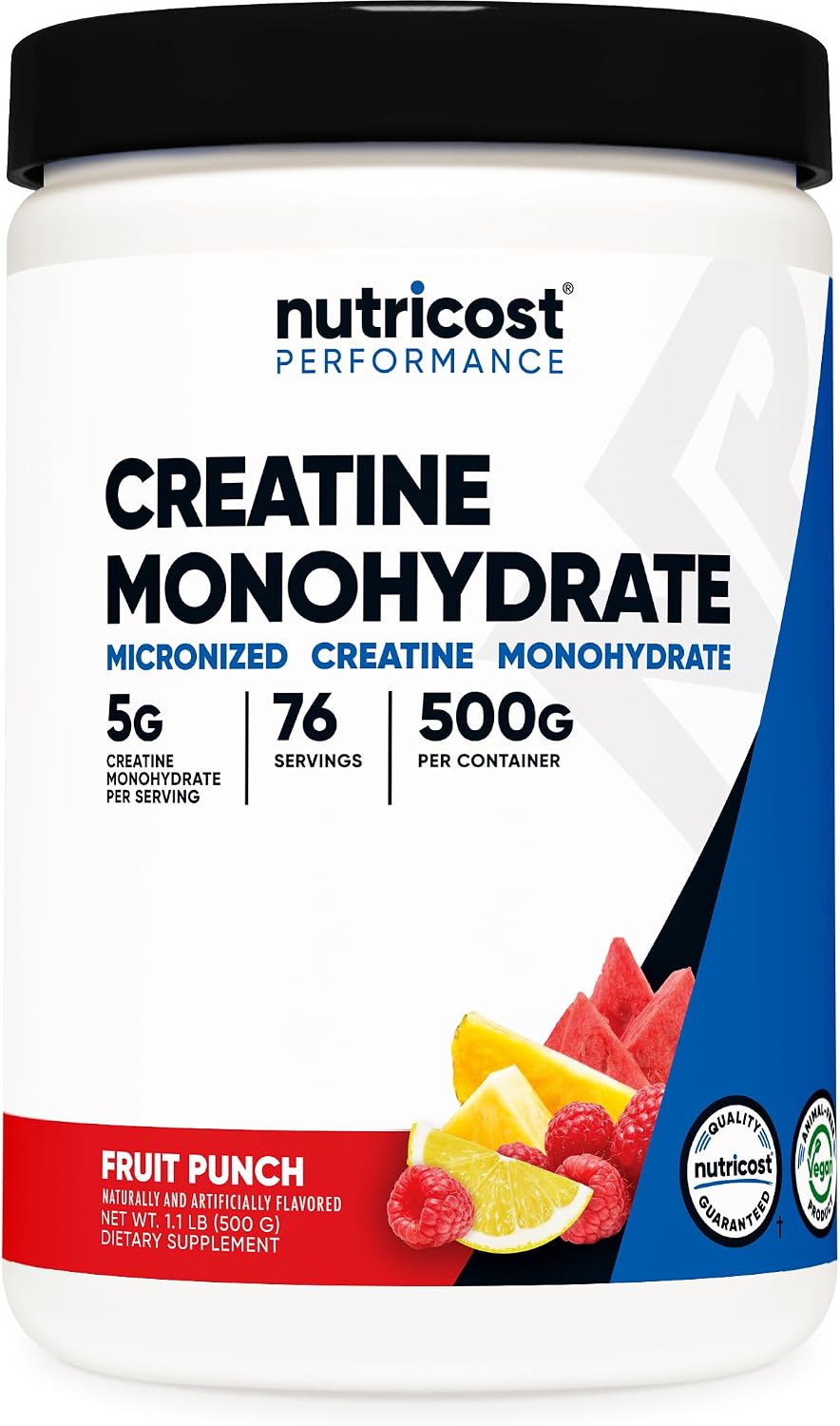 Nutricost Creatine Monohydrate Powder (Fruit Punch, 500 Gram)