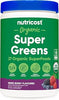 Nutricost Organic Super Greens Powder (Mixed Berry Flavor) 30 Servings