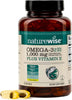 NatureWise Omega 3 Fish Oil 1000mg with Vitamin E, EPA & DHA, 60 Softgels