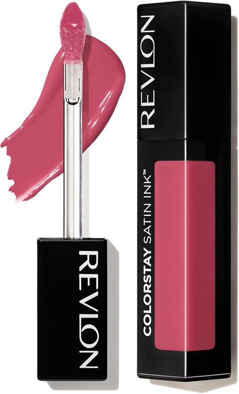 Revlon ColorStay Satin Ink Liquid Lipstick, 031 Pink Duchess, 0.17 fl oz | Long-lasting liquid lipstick. Moisturizing formula with black currant seed oil & vitamin E. Up to 16hr color. - Lip Makeup - Beauty