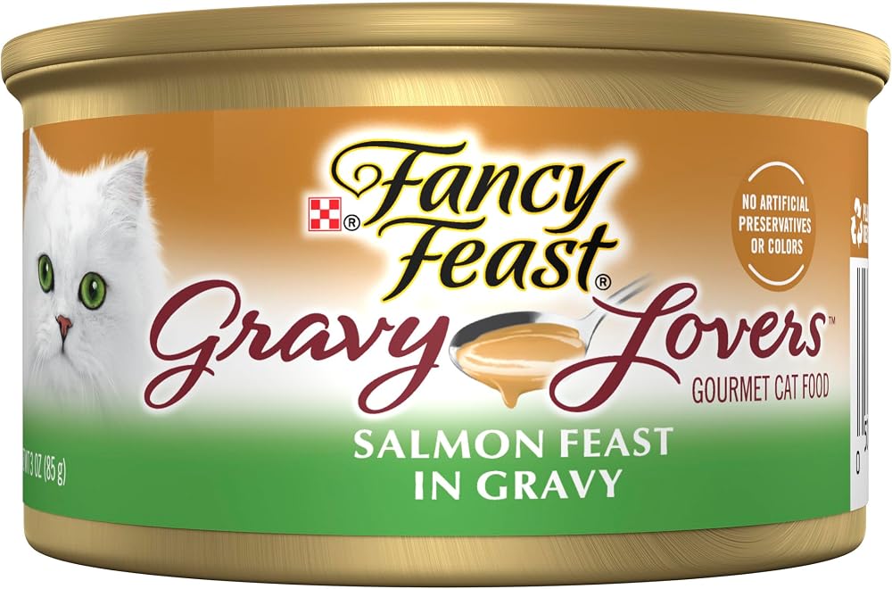 Fancy Feast Purina Gravy Lovers Salmon Feast Wet Cat Food (24) 3oz Cans