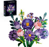 Purple Flower Bouquet Building Set, 624 PCS Botanical Collection Artificial Flowers for Adults Women, Home Decor for Living Room, Christmas Birthday Valentines Gifts for Mom Her, Compatible with Lego