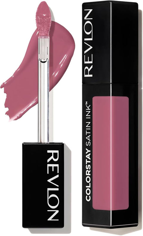 Revlon ColorStay Satin Ink Lipstick, 009 Speak Up, 0.17 fl oz | Longwear liquid lipstick with rich satin sheen. Moisturizing formula with black currant seed oil & vitamin E. - Lip Makeup - Beauty