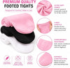 Moret Kids Girls' Ballet and Dance 2-Pack Single Pack Footed Tights - Ultra Soft Stretchy  - Image 5