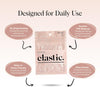 Kitsch No Snag Small Elastic Hair Ties - 1pack, 100pcs (Clear, Black, Brown) | Rubber Band - Image 4