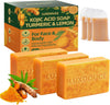 Kojic Acid Soap for Dark Spots, Turmeric & Lemon, 3 Bars, 120g/4.23oz Each - Personal Care - Image 1