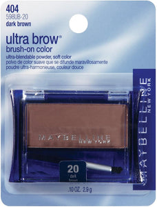 Maybelline New York Ultra-Brow Brow Powder,Shade #20 / #404 Dark Brown, 0.1 Ounce