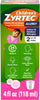 Children's Zyrtec Allergy Relief Syrup Cetirizine HCl, Bubble Gum, 4 fl. oz - Image 1