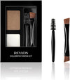 Revlon ColorStay Brow Kit, Includes Longwear Brow Powder, Clear Pomade, Dual-Ended Angled Tip Eyebrow Brush & Spoolie Brush, Blonde (105), 0.08 oz