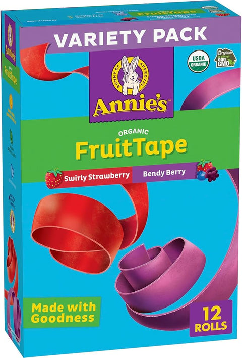 Annie'S Organic Fruit Tape, Strawberry & Berry Variety Pack (Pack of 12) - Personal Care