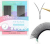 NAGARAKU YY Lash Extensions 0.07 C 8-12mm Mix 5 Trays Set 4D Premade Fans
