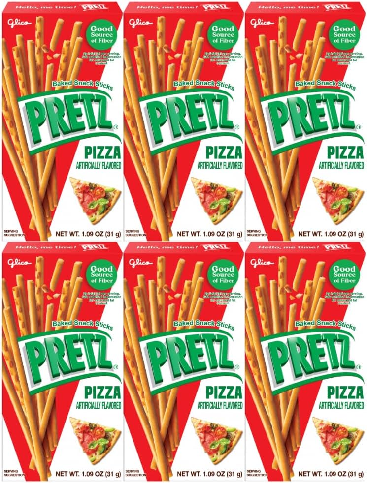 Baked Snack Sticks Pizza Flavor, 1.9 oz, 6 Pack – Crispy, Savory, and Perfect for On-the-Go Snacking, Lunchboxes, and Family Treats