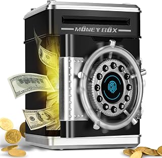 Piggy Bank for Kids Boy Girl, ATM Electronic Money Saving Box Black
